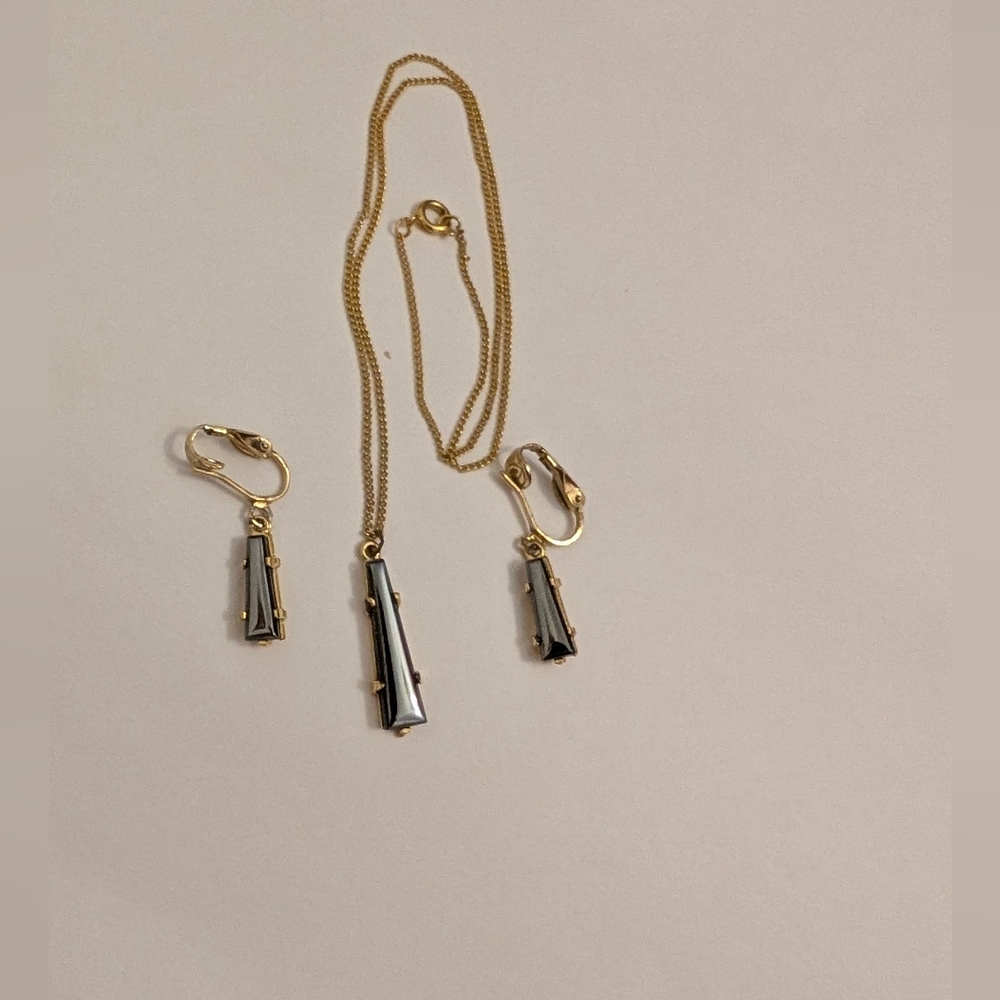 Jeweline Originals , Lady Nell, Elegant Gold and Black Diamond Jewelry Set